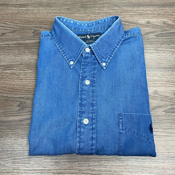 ralph lauren blue jean shirt
